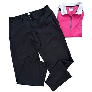 IZOD xfg Woman’s size 12 performance black golf pants.